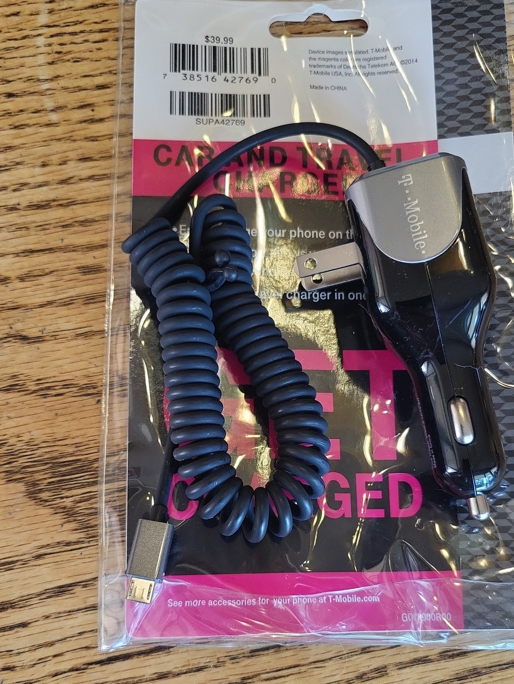NWOT T-Mobile Car And Travel Charger